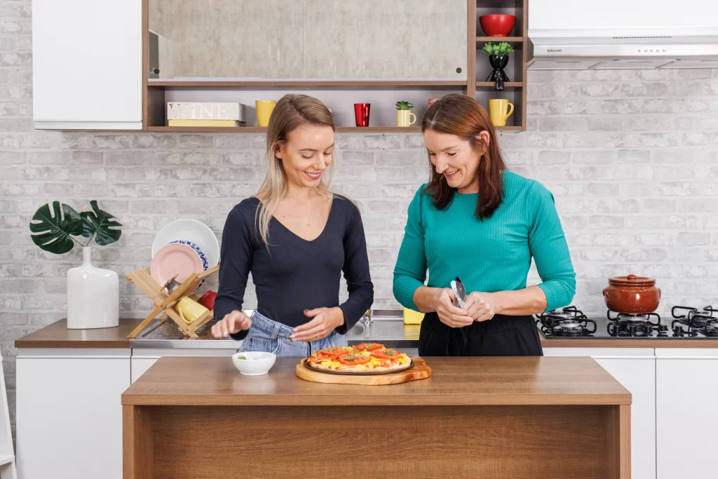 Bancada para otimizar cozinha para festas