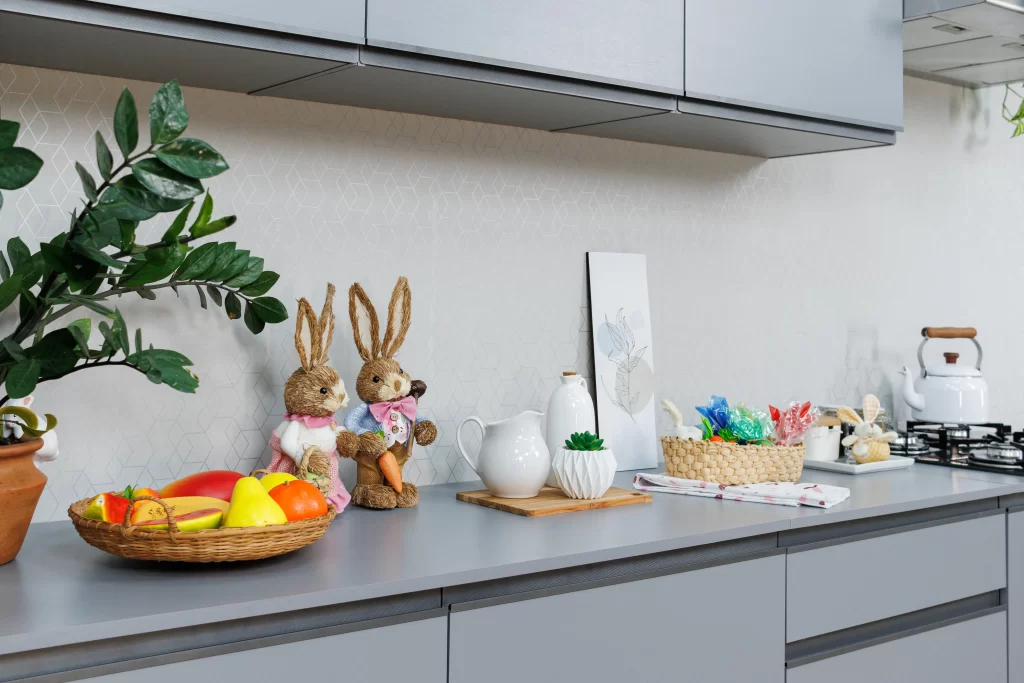 Decoração de Páscoa se integra bem ao ambiente