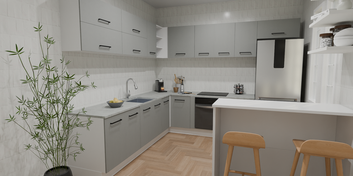 Projeto Madesa com cozinha Agata cinza