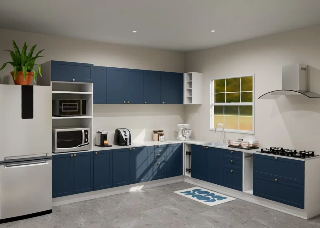 Projeto pronto feito com o planejador de cozinhas Madesa