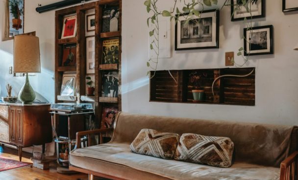 Sala decorado com o estilo vintage