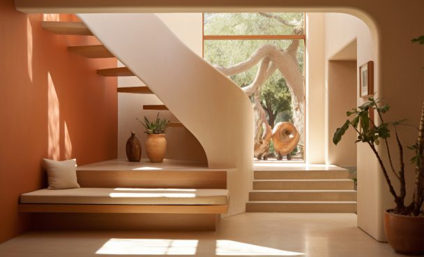 Decoração embaixo da escada