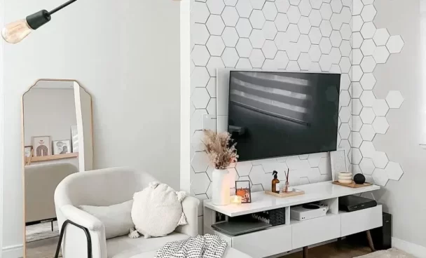 Decoração rack com painel