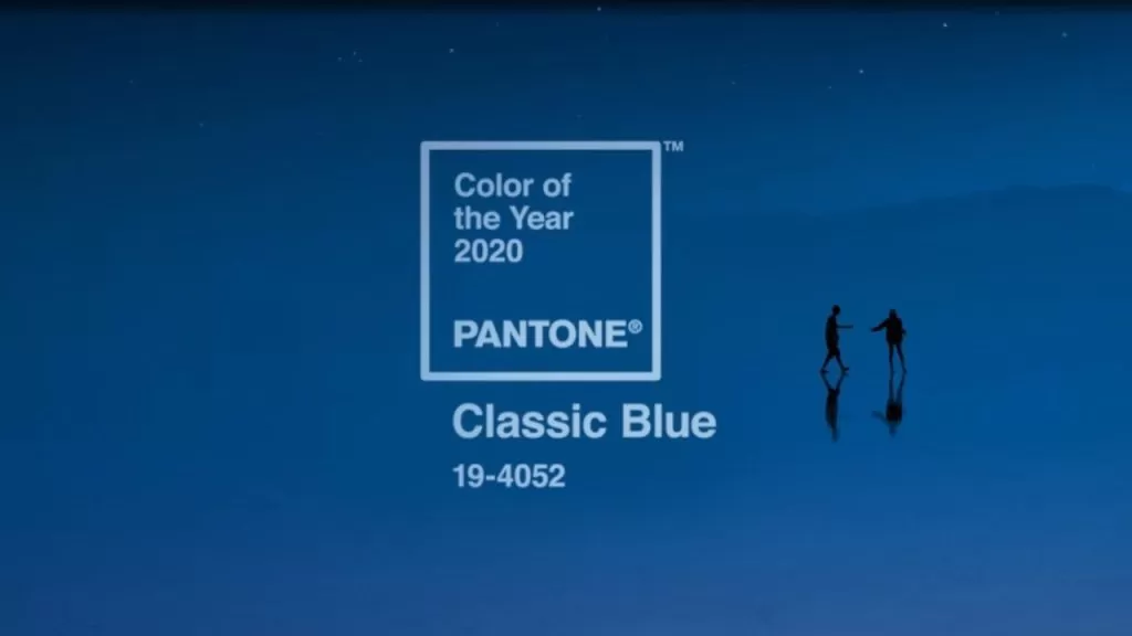 Arte gráfica para divulgação da cor do ano da marca Pantone.