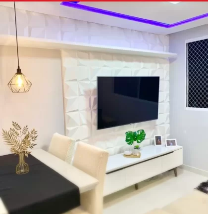 O Led azul pode fazer parte de ambientes integrados, como parte da iluminação secundária!